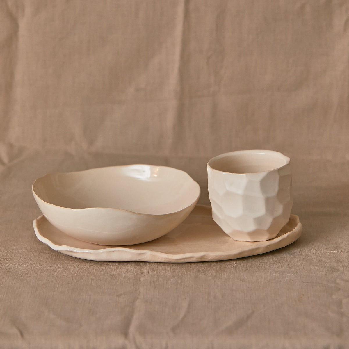 Set de desayuno de cerámica artesanal - Taller CerámicArte Chamberí, Madrid